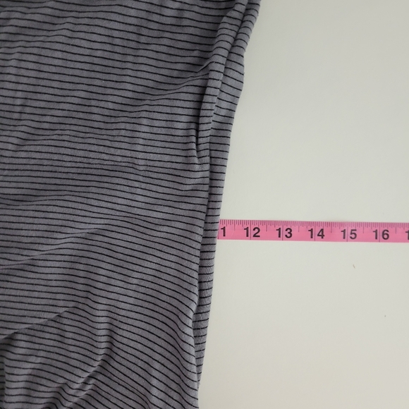 Standard James Perse Knit Striped Ruched Side Midi Bodycon Tank Dress - Picture 10 of 12